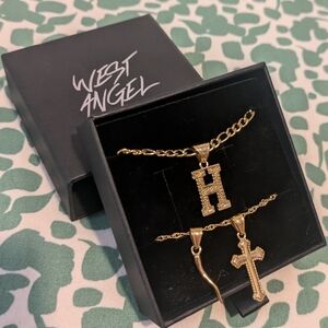 West Angel Stainless Steel Tarnish Free Necklace Ser